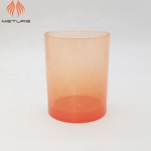 Bocaux à bougies <span class=keywords><strong>en</strong></span> <span class=keywords><strong>verre</strong></span> translucide ombré rose pâle METURE 15 oz avec base épaisse, contenants de cire parfumée de luxe pour la décoration intérieure - Product Image 6