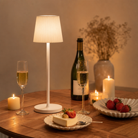Lampe de table LED tactile sans fil créative, simple et moderne en ABS, portable pour restaurant, bar, comptoir, décoration, ambiance tricolore