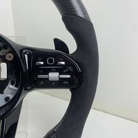 Volant en fibre de carbone mat avec LED pour W204 W205 W206 W211 W212 W176 W213 Cla W210 W124 C117 W177 W221 W222 S63 AMG