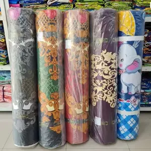 Bộ đồ giường 3D thiết lập bao gồm hoa lớn mẫu thiết kế phân tán in Polyester dệt vải 100 sợi nhỏ vải