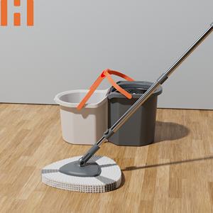 HOLAMOPA Serpillère à double usage humide et sèche avec seau séparable Serpillère rotative à 360° et ensemble de seau avec accessoire de brosse à récurer - Product Image 6