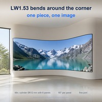Module d'écran vidéo LED flexible pour intérieur à pas fin P1.53, écran LED incurvé 320x160mm 3840Hz HUB75E, panneau publicitaire