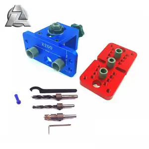 New dowel multi hole line punch guides woodworking carpenter dowelling locator drilling jig gauge tools for cabinet making