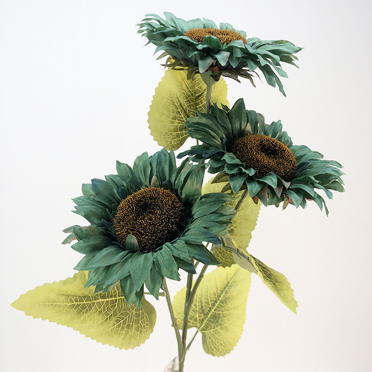 向日葵 K-0420厂家价格高仿真多色太阳花丝绸向日葵人造花|