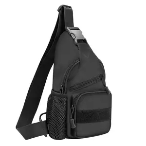 Top Custom Sling OEM Crossbody Bag Men Waterproof Travel Hiking Daypack Backpack Chest Bag With USB Outdoor Sports Crossbody Bag