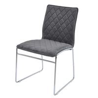 Nouvelles chaises de salle à manger au design européen moderne et simple, assise en PU, pieds en métal chromé, meubles pour la maison, appartement, restaurant, hôtel