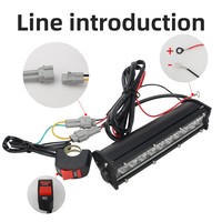Lampe de travail LED haute luminosité 5W 12V, à une rangée de 20 LED, lampe de travail à double rangée, bande lumineuse longue, lumière pour véhicule tout-terrain