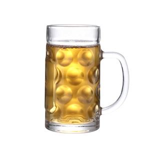 Vasos de Cerveza Gruesos al por Mayor, Vasos de Cerveza Alemanes Gigantes de 1 Litro con Relieve de Diamantes a Rayas, Vasos de Cerveza de Piña - Product Image 6