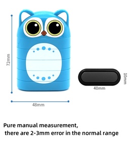 Nuovo Timbro Personalizzato per Bambini a 5 Strati con Pandas, Timbro in Gomma Multistrato a Doppia Faccia con Nome - Product Image 6