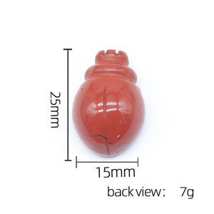 Porte-clés en cristal fait main avec pendentif coccinelle sculptée en pierres naturelles, idéal pour la décoration de sacs et l'usage quotidien – Vente en gros - Product Image 2