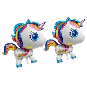 Toptan folyo kanatları <span class=keywords><strong>Unicorn</strong></span> at balon karikatür çocuk uçan - Product Image 1