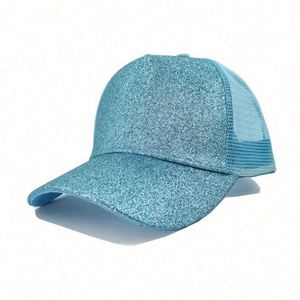 Gorras de Béisbol de Malla de Alta Calidad para Mujer con Cola de Caballo Alta, Sombreros Brillantes Rosas para Mujer al por Mayor - Product Image 6