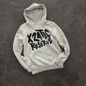 Sweat à capuche personnalisé vierge <span class=keywords><strong>100</strong></span> % coton, coupe ample, imprimé sérigraphié, en molleton de haute qualité, effet vieilli - Product Image 1