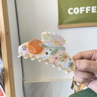 Nouvelle carte de luxe artisanale en acétate, motif fleur diamantée rose, simple, légère, écologique, sensation haut de gamme, délicate, motif requin