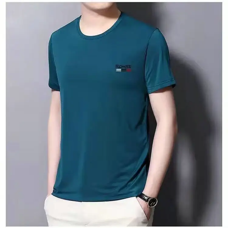 1 Dollar modèle XYG001 taille M-4XL Stock prêt à sécher rapidement t-shirt col ras du cou pour hommes surdimensionné blanc uni avec plusieurs couleurs