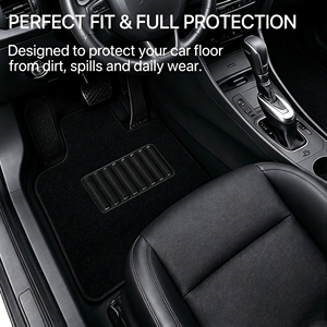 Tapis de sol universels pour voiture, lot de 4, tapis intérieur antidérapant, imperméable, durable, doux, pour SUV, intérieur de voiture - Product Image 4