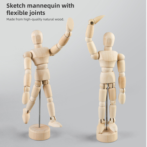 Set da <span class=keywords><strong>Disegno</strong></span> Xin Bowen 11 Pezzi, Manichino in Legno, Matite per Schizzi, Carboncini, Materiali Artistici per Pratica di <span class=keywords><strong>Disegno</strong></span> - Product Image 3