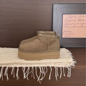 Botas de Nieve de Piel de Oveja, Estilo Retro, Invierno 2026, Suela Gruesa de 5 cm, Forro Polar Cálido, Acolchadas, Casuales - Product Image 2