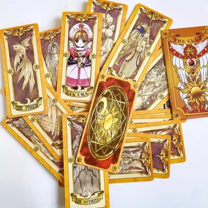 2 Diseños, 56 Piezas/Juego, 12.7*5.6cm, Tarjetas de Anime <span class=keywords><strong>Card</strong></span> <span class=keywords><strong>Captor</strong></span> <span class=keywords><strong>Sakura</strong></span>, Tarot Clow, Manualidades de Papel como Regalo - Product Image 2