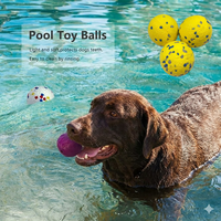 Balle flottante imperméable pour chien en ETPU, texture popcorn premium, jouets à mâcher pour animaux de compagnie, non toxiques, jouets élastiques pour l'exercice en piscine pour animaux de compagnie