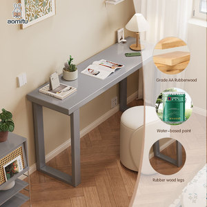 Thêm dài 1.8m rắn gỗ hẹp giao diện điều khiển Bảng bền Ergonomic Bàn máy tính siêu hiện đại làm mát nghiên cứu bảng cho 2/3 người - Product Image 3