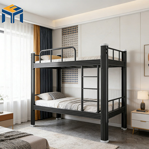 Top-Ranked Steel Frame <strong>Bunk</strong> <strong>Bed</strong> for Student Dormitory &amp; Construction Site, Double/Full Size with Bottom Support - Product Image 1