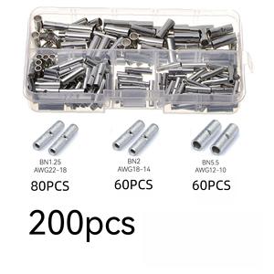 Terminales de crimpado de cobre puro BN1.25 BN2 BN5.5, 200 piezas, conectores de presión en frío de estilo europeo redondos - Product Image 1