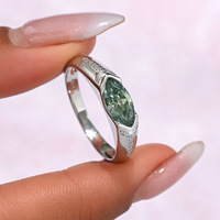 Marquise Cut Morganite Wedding Ring 925 Sterling Silver Women Stackable Luxury Fine Jewelry Bulk Supply OEM ODM