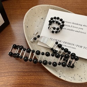 Pulsera de moda de estilo coreano de plata esterlina S925 con diseño de ágata negra, joyería elegante Simple para venta al por mayor - Product Image 4