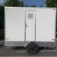 Remorque pour toilettes commerciales de luxe Remorque pour toilettes modernes portables Remorque mobile pour toilettes de luxe avec douche et toilettes
