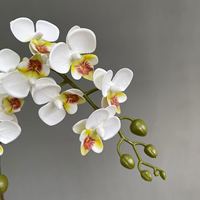Tanaman Anggrek Buatan HGA Wholesale, Phalaenopsis Palsu dengan Buah untuk Dekorasi Vas di Lobi Hotel dan Ruang Tamu