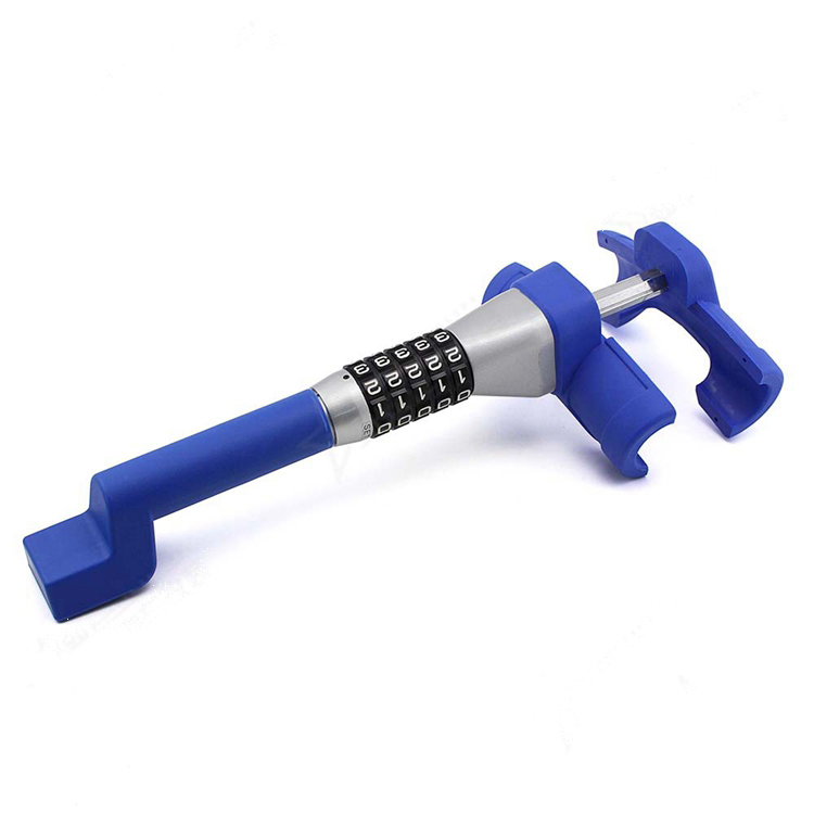 YH1719 Anti-Theft Steel Password Unlock Adjustable Steering Wheel Lock - CM Brand