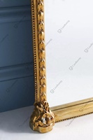 Miroir sur pied antique surdimensionné à fleurs décoratives pleine longueur