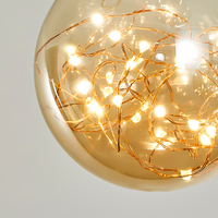Lustre moderne de luxe à LED en forme de boule de cristal pour escalier, doré, multi-têtes, protection oculaire, haute luminosité, pour villa, loft, plafond haut