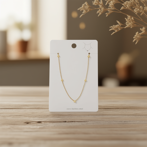 Collar de Gargantilla de Acero Inoxidable Chapado en Oro con Estrella de Cinco Puntas Angelina, Joyería de Moda Unisex, Regalo 47662 - Product Image 3