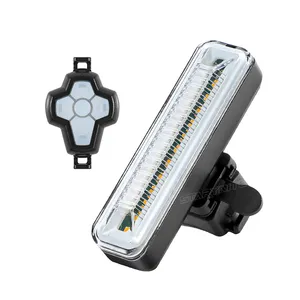 STARYNITE su geçirmez USB şarj edilebilir Led lamba bisiklet arka sinyal yanıp sönen kuyruk işık kablosuz uzaktan kumanda ile