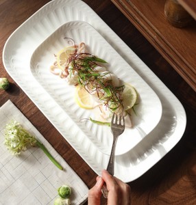 <span class=keywords><strong>Assiette</strong></span> rectangulaire jetable en céramique moderne, design brillant, pour apéritifs, desserts, fruits <span class=keywords><strong>de</strong></span> mer, maison, restaurant, fête - Product Image 4