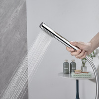 Système de douche moderne en laiton à poignée unique, haute pression, avec fonction pluie, ensemble de robinetterie de douche encastrée murale pour salle de bain d'hôtel