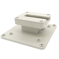Support coulissant en aluminium anodisé blanc usiné sur mesure par CNC, base de fixation pour équipement de précision