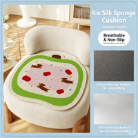 Coussin de chaise respirant d'été à motif de dessin animé et tapis de chaise de bureau, coussin de banc de salle à manger 30-50cm, origine Fujian, Oui