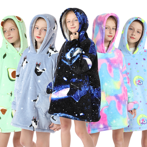 Camicia <span class=keywords><strong>da</strong></span> notte a prova di freddo con coperta TV con cappuccio - Product Image 6