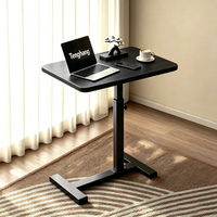 Table de chevet réglable en hauteur Tenghang avec rotation à 360° °   Bureau d'ordinateur portable rotatif et mobile pour la maison, pliable pour l'étude et l'écriture à domicile ou au bureau