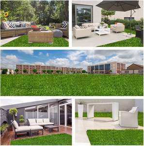 Gazon artificiel épais de qualité supérieure, tapis d'extérieur, gazon réaliste pour jardin, cour, pelouse artificielle, tapis en gazon synthétique pour chien, tailles personnalisées - Product Image 4