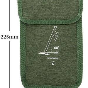 Sac de rangement pour piquets de sol Oxford, 225mm, pour accessoires de tente de camping, poche porte-piquets de type Trigone V - Product Image 1