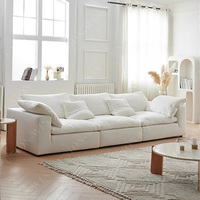 Canapé modulaire compressible en mousse Tatami extensible, sans cadre, rond, doux, en lin chinois moderne, emballé en gros - Union Win