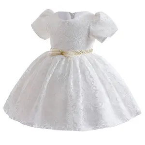 Prix pas cher Bébé fille robes respirant simple décontracté été mignon robe douce dentelle robe pour enfants fête d'anniversaire porter