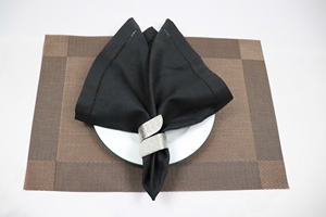 Fabrication de serviettes en lin haut de gamme, serviettes en lin carrées faites à la main 50x50cm avec ourlet simple surpiqué, couleur personnalisée - Product Image 4