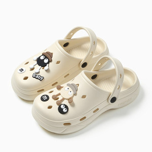 Chanclas de EVA con suela gruesa y orificios, estilo veraniego, a la moda, para parejas, con punta abierta, para hotel, con amortiguación. - Product Image 4