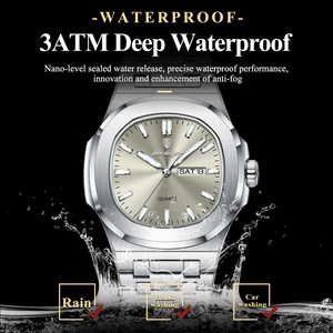 POEDAGAR Luxury Man <b>Watch</b> Square Waterproof Luminous Date Week Men <b>Watch</b> Stainless Steel Quartz Men's <b>Watches</b> Reloj - Product Image 3