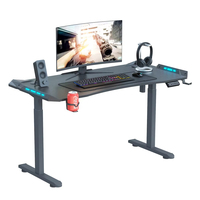 Muti-Funcional PC Gamer Usado RGB Negro Altura Ajustable Escritorio de elevación Mesa Escritorio de juegos de computadora